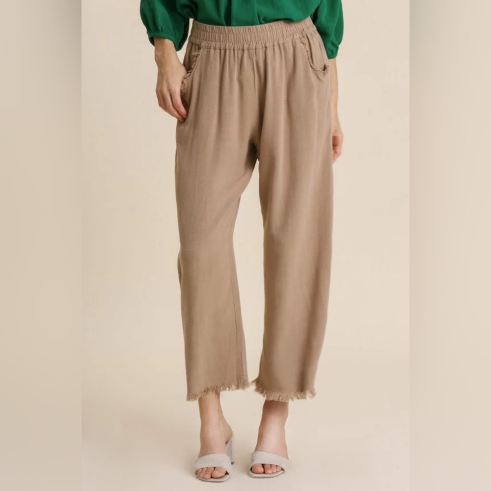 Umgee Tan Wide Leg Pants